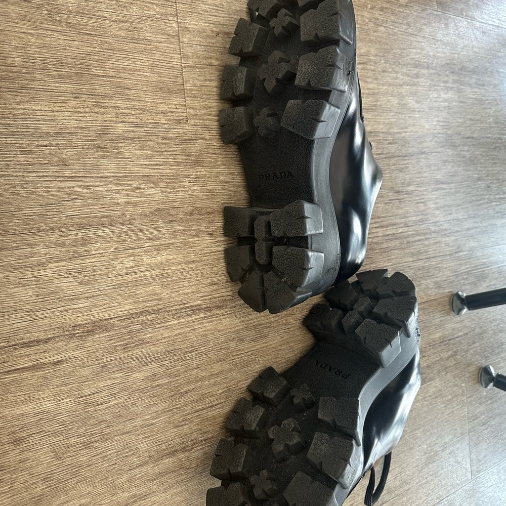 Prada Women’s monolith Black Oxford Shoes 6.5 36.5 - Picture 4 of 6